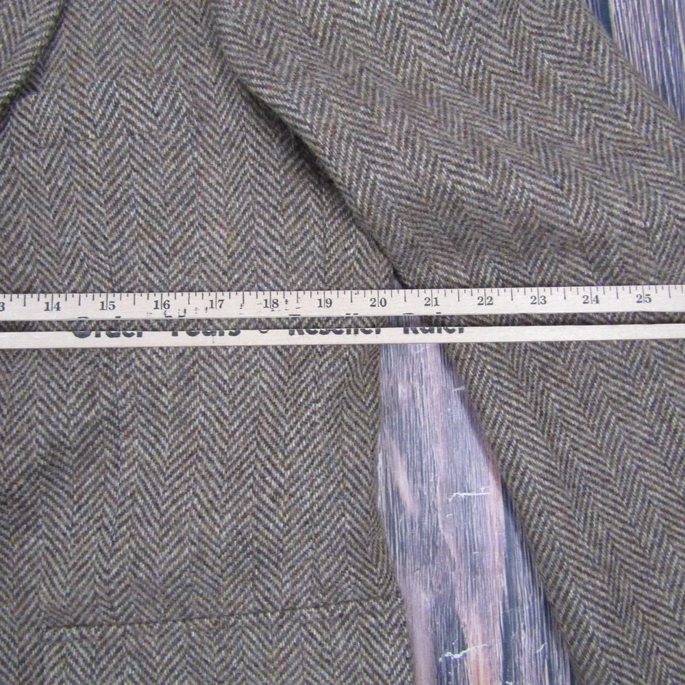 WFF By Farah‎ Sport Coat Mens 42R Brown Wool Herringbone Tweed Blazer Jacket